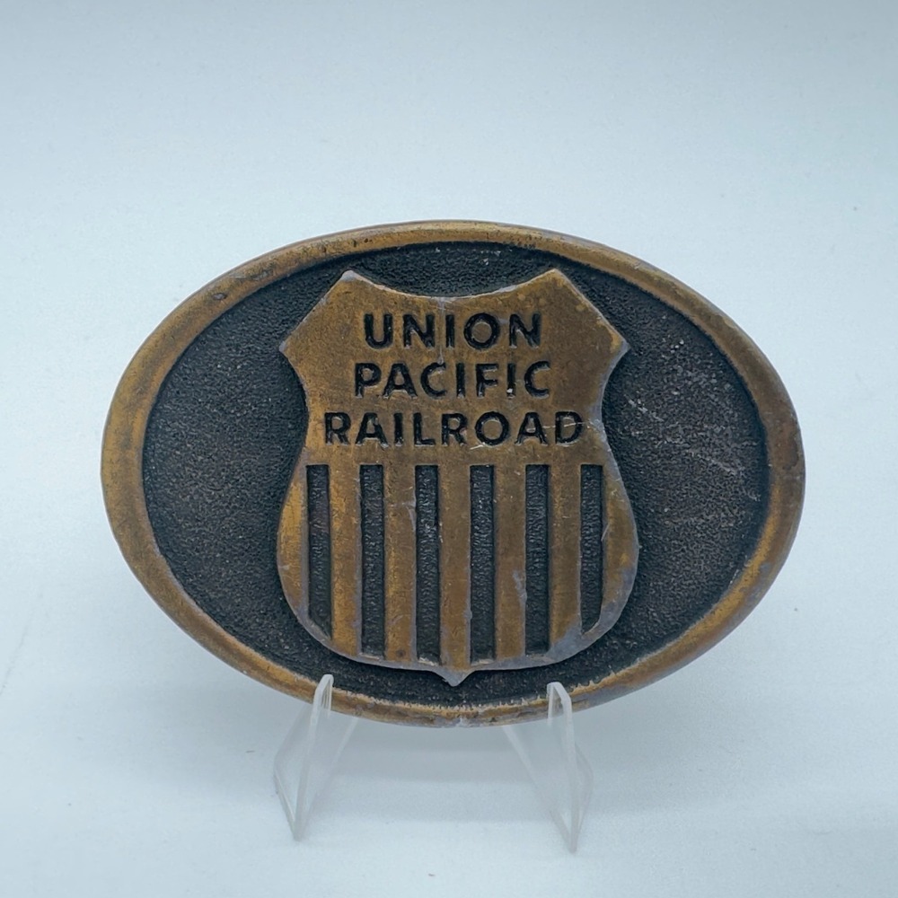 Vintage Union Pacific Railroad Belt Buckle Tiffany Studio BC309